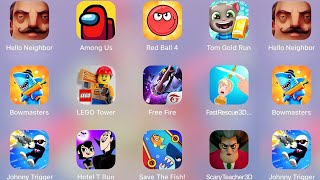 Fast Rescue 3D,LEGO Tower,Among Us,Red Ball 4,Tom Gold Run,Scary Teacher 3D,Save The Fish,Free Fire screenshot 3