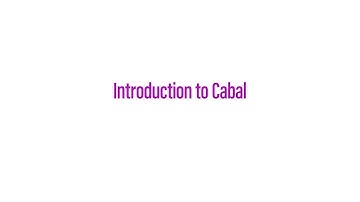Introduction to Cabal