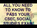 2020 CSEC SOCIAL STUDIES EXAM PREPARATION