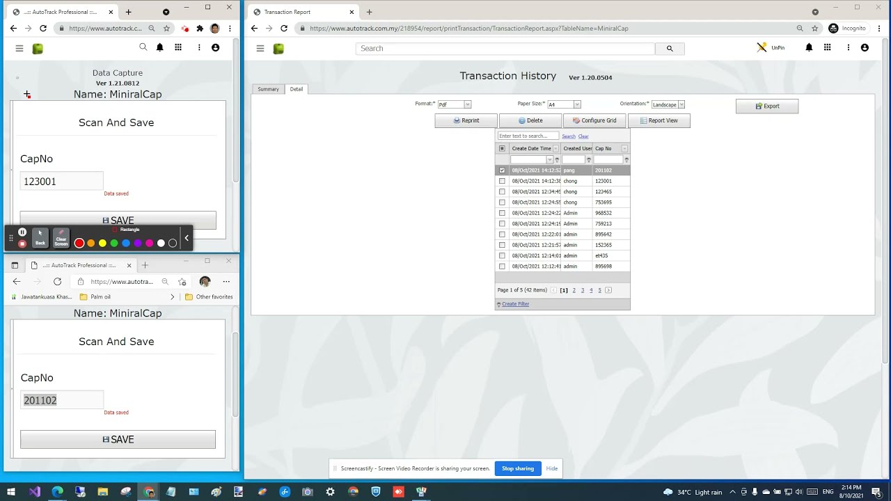 How to use Autotrack Scan to Print application to capture production barcode data.