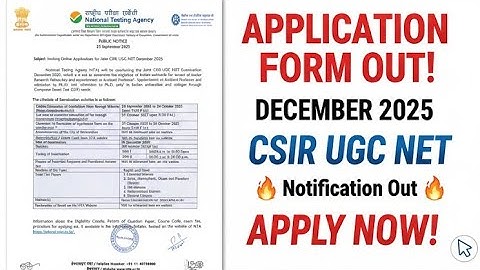 📚 UGC NET FORM OUT ! CSIR- UGC NET DEC 2025 Application Form,  Exam Date & Eligibility Criteria #ugc