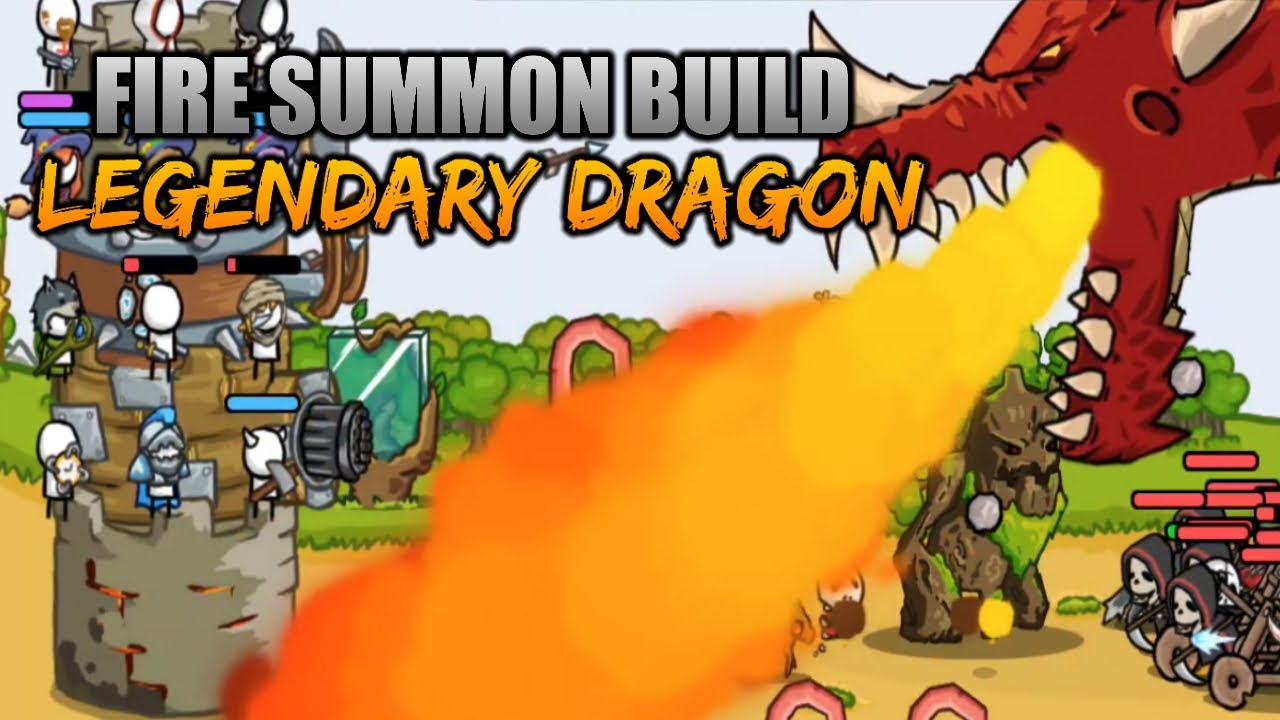 FIRE SUMMON BUILD Episode 19 🔥 LEGENDARY DRAGON KILLED at WAVE 83,000 | GROW CASTLE