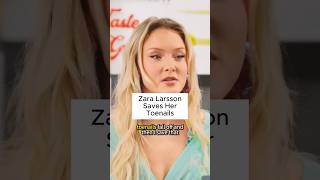 Zara Larsson Saves Her Toenails 😳