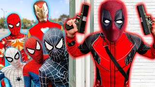 TEAM SPIDER-MAN vs BAD GUY TEAM || DEADPOOL??? ( Live Action )