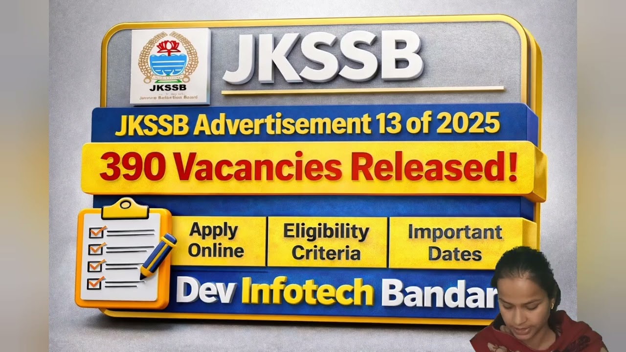 JKSSB 390 New Posts Out| JK Agriculture Department Jobs Jkssb social welfare department for female 