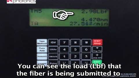 IRphotonics Dynamic Tensile Strength Test: IRCM 100 um Core Indium Fluoride Infrared Fiber