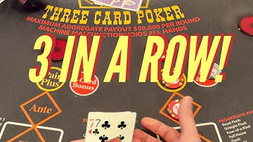 3 CARD POKER In VEGAS! Starts Off With a BANG 3 Hands In a Row With Pairs
