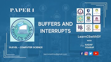 4.1.2 Operating system tasks Buffers and interrupts - paper 1 #cambridge #computerscience #paper1