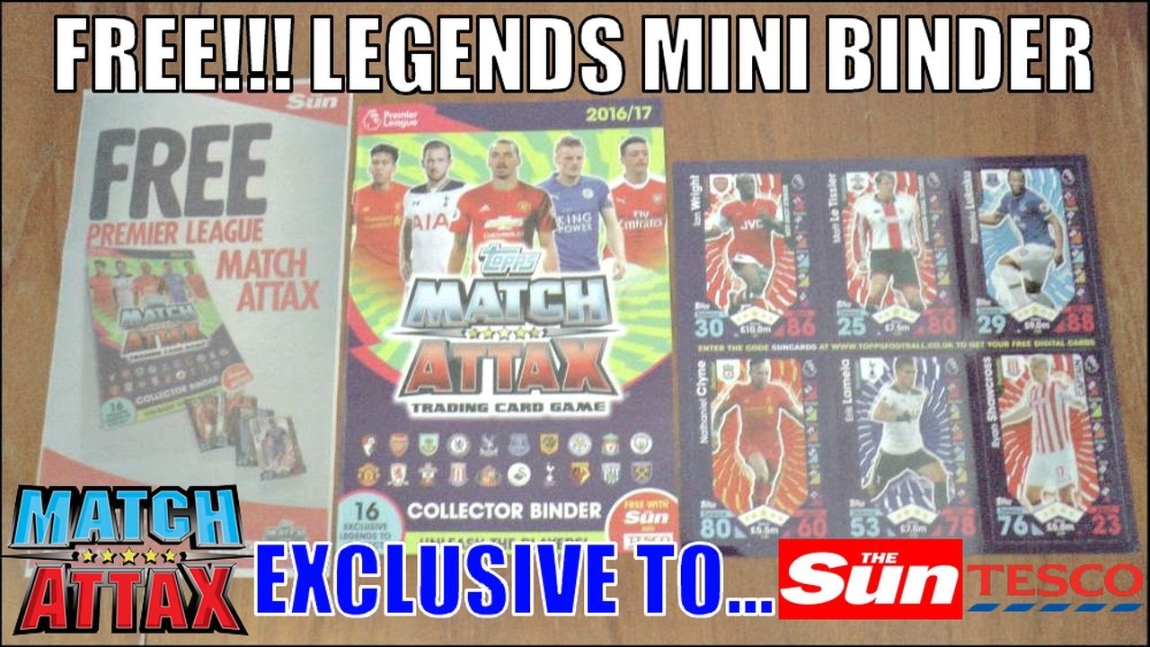 How To Get FREE EXCLUSIVE LEGENDS MINI BINDER MATCH ATTAX PREMIER