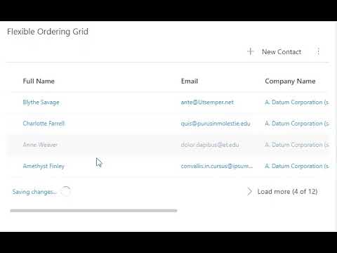 Flexible Ordering Grid