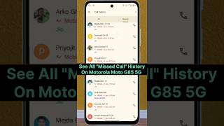 Motorola Moto G85 5G Hidden Trick to See Missed Calls #motog85 #shorts #short