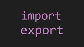 Import/Export In JS Information