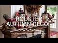 Rustic Rooster Fall Decor 🐓🍂 | Cozy Farmhouse Style with Vintage Red Plaid Accents