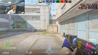 s1mple PLAYS CACHE WITH SENZU & MZINHO ON STREAM | CS2 screenshot 5