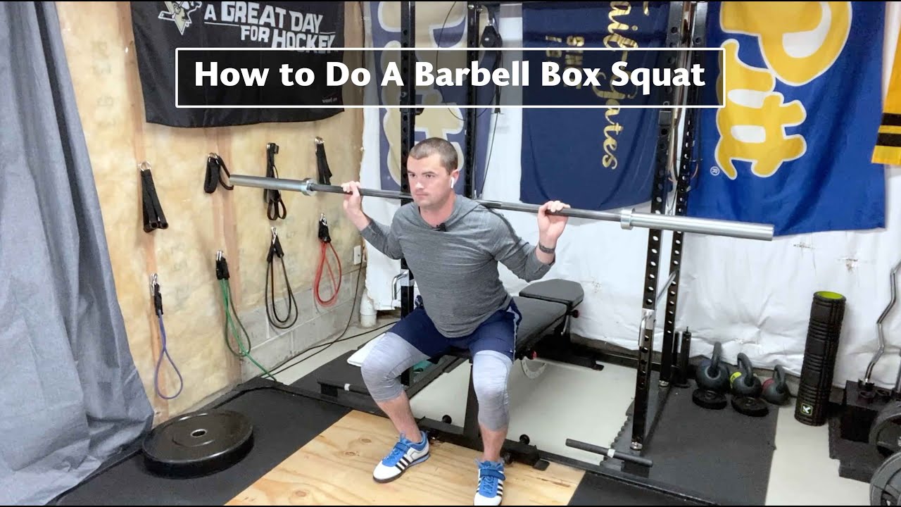 How To Do A Barbell Box Squat - YouTube