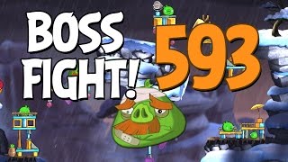Angry Birds 2 Boss Fight 80! Foreman Pig Level 593 Walkthrough - iOS, Android