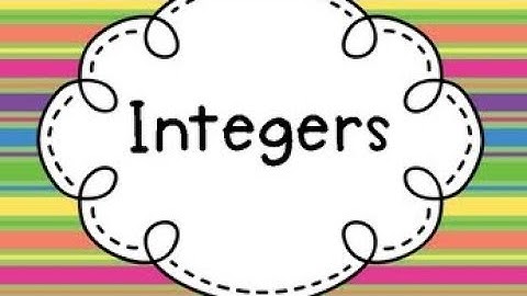 ما هي انواع المتغيرات ؟ ( النوع الاول integer ) what is the datatype