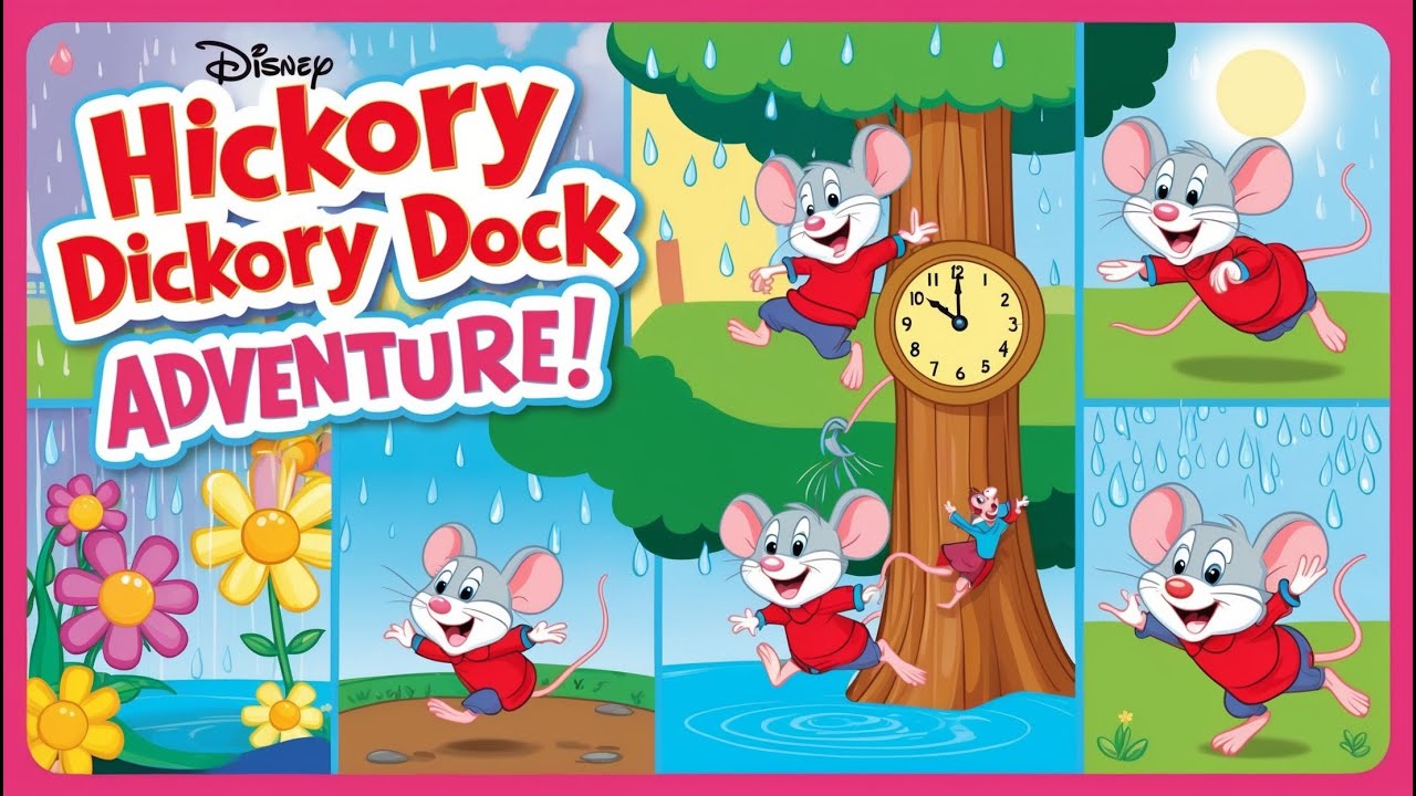 Hickory Dickory Dock - Fun Kids Rhyme | Animated Nursery Rhymes for ...