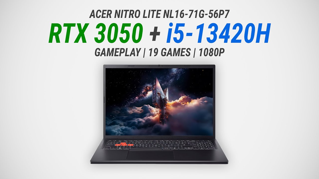 GeForce RTX 3050 Laptop Refresh 6GB (45W) + Core i5-13420H: Test in 19 games at 1080p