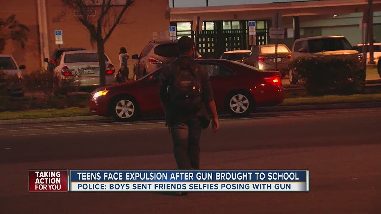 Teens face expulsion after gun brought to school - YouTube