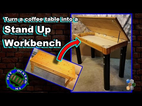 DIY Workbench From Coffee Table - Multiple Table Mods