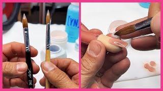 YN NAIL SCHOOL:  How To Use Small &amp; Large Brushes For Acrylic Nails