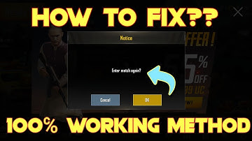 How To Fix "ENTER MATCH AGAIN" Problem In PUBG Mobile | Fix Ping Problem | PUBG MOBILE TRICK