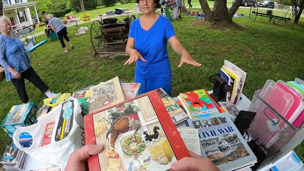 Community yard sale and an estate sale...COOL VINTAGE items!!  These will make money!!