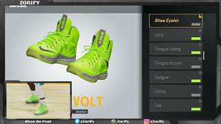 NBA 2K22 Next Gen Shoe Creator - Nike LeBron 10 "Volt"