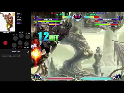 MvC2 Sentinel / Dhalsim 70% vs Sent HSF Alpha Counter Punish 2 Tag crossunder FSD Inferno Combo 3/27