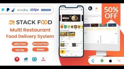 StackFood Multi Restaurant - Food Delivery App with Laravel Admin and Restaurant Panel