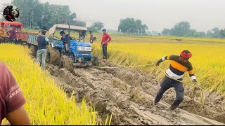 😭Sonalika Tractor Stuck In Mud Get Helps Swaraj Tractor | Tractor Videos
