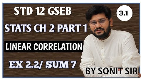 3.1 | u.v method | linear correlation | std12 chapter 2 part1 | gujarat board stat | gseb class 12 |