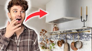 DIY Stone Range Hood Using PLASTER (From Start to Finish)