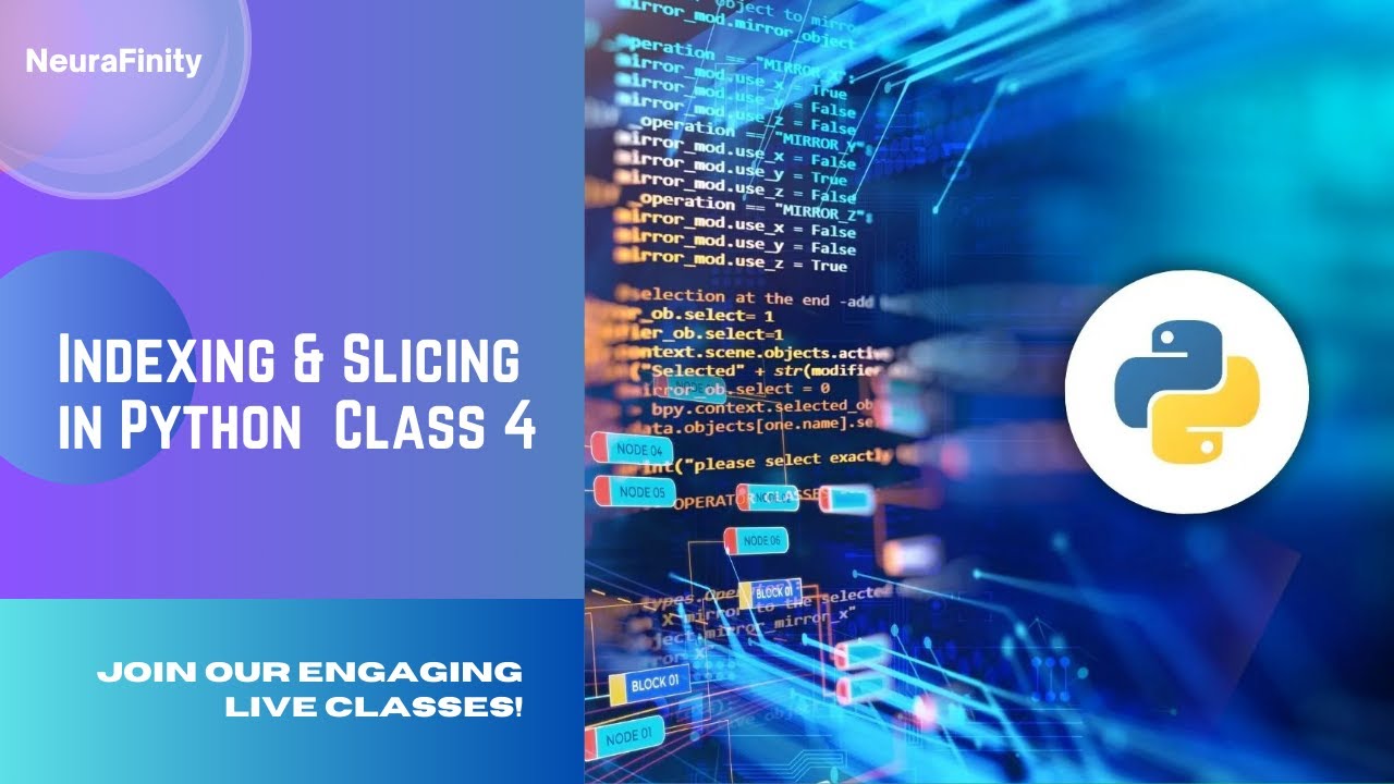 Indexing & Slicing in Python | Class 4 - YouTube