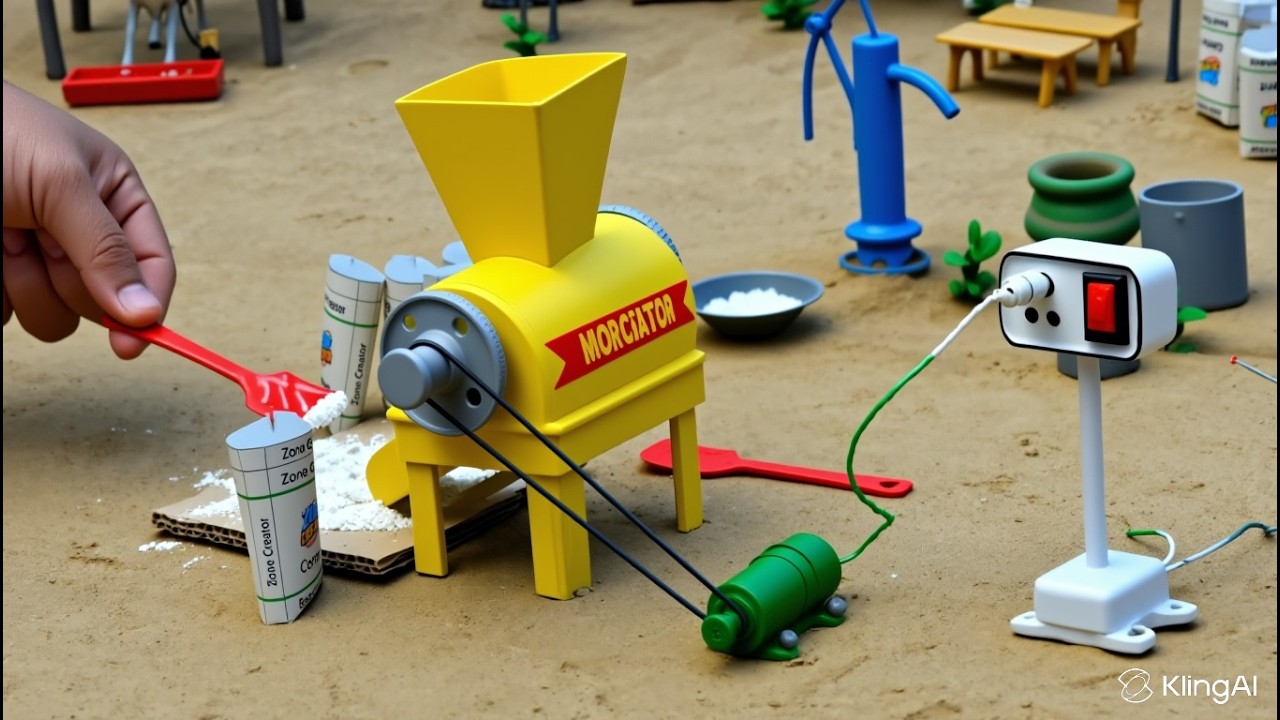 DIY Tractor-Powered Animal Feed Processing Machine | Diy farminig machine @zonecreative1