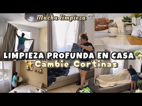 Limpieza en casa🏡Cambie las Cortinas✅Mucho por limpiar #vidareal #limpieza #publicidadpagada #hogar