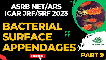 BACTERIAL SURFACE APPENDAGES | PART 9 | ASRB NET, ICAR JRF/SRF, UGC NET, CSIR NET LIFE SCIENCE 2023