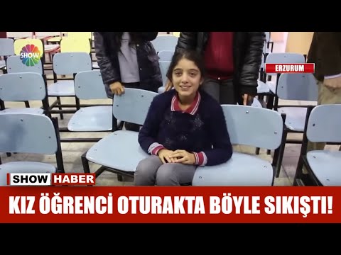 Kız öğrenci oturakta böyle sıkıştı