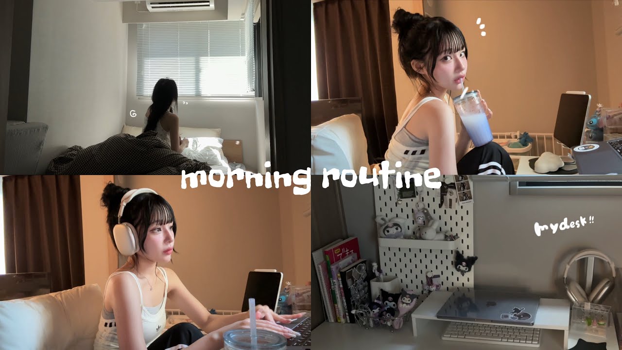 morning routine👩🏼‍🍳🥨 東京に住んで5年目🗼最近の色々🌀や念願のmydesk 紹介ﾓ💻.⋆