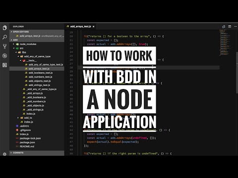 How to work with BDD in a Node application