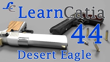 Learn catia V5 Tutorials for beginners Desert Eagle  Surface design💙