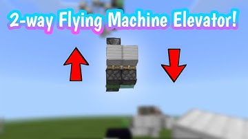 Minecraft Bedrock 2-way Flying Machine Elevator
