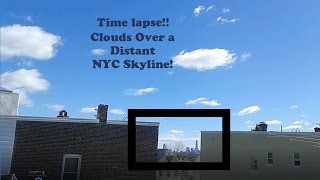 Time Lapse: Clouds Over a Distant NYC Skyline