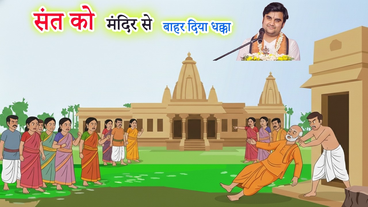 संत को मंदिर से बाहर दिया धक्का - रोचक कथा | Indresh ji Maharaj #bhagwatkatha