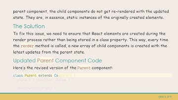 Solving the Child components not updating Issue in React Native
