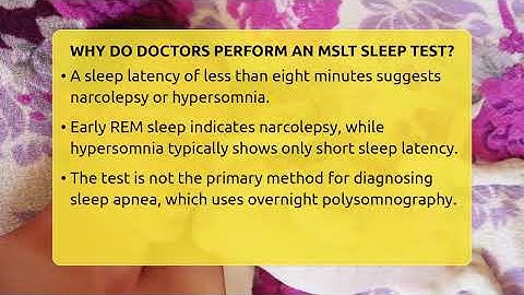 Why Do Doctors Perform An MSLT Sleep Test? - Sleep Apnea Support Network
