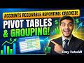 Accounts Receivable Group Reporting with Pivot Table | Google Sheets Tutorial #3