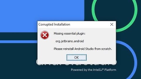 Missing essential plugins:+com.android.tools.design+org.jetbrains.android