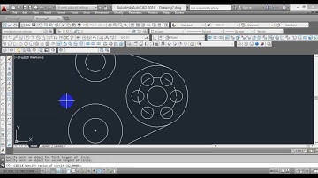 Autocad Tutorial : TTR 2 TANGENT TANGENT RADIUS